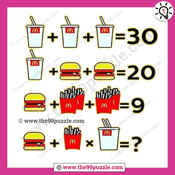 Can you solve the Mcdonalds puzzles?