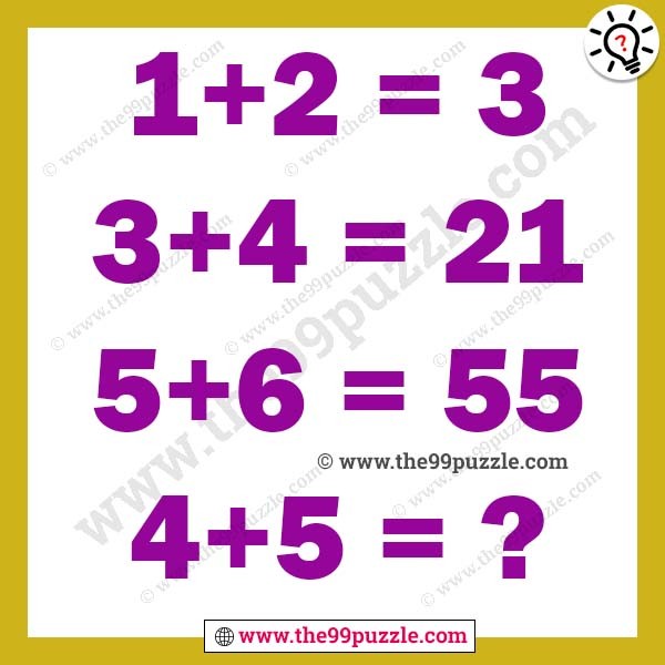 Brain teaser maths puzzles for intelligent people