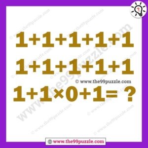 Logic Math Brain Teaser For Genius With Answer