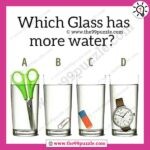 Which glass has more water with answer – Puzz110