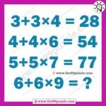 Maths logic problem for adults – Puzz121