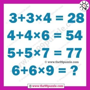 Maths Logic Problem For Adults