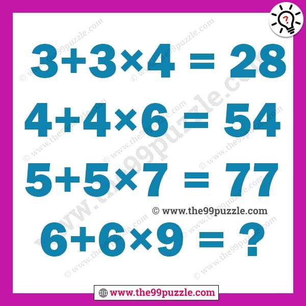 Maths Logic Problem For Adults