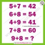 Logical math equation with answer for teens – Puzz123