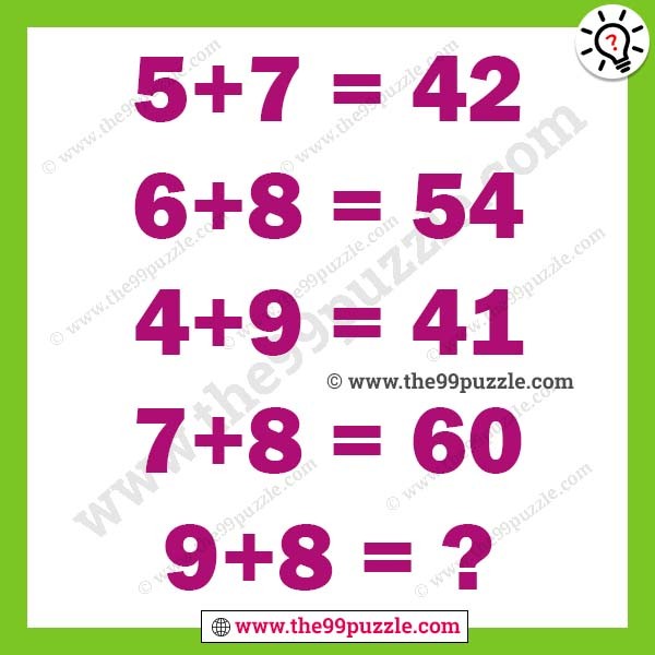 Logical Math Equation with Answer for Teens
