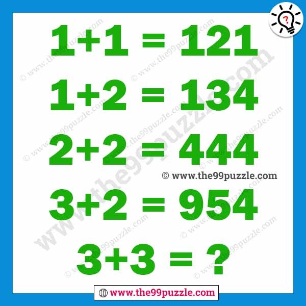 Interesting Maths Equation Puzzle For Teens With Answer