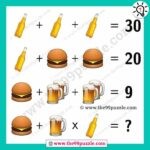 Viral math picture puzzles Burger, Beer for genius – Puzz134
