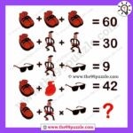 Shoes Man Specs Boxing Glove Equation Puzzle – Puzz136