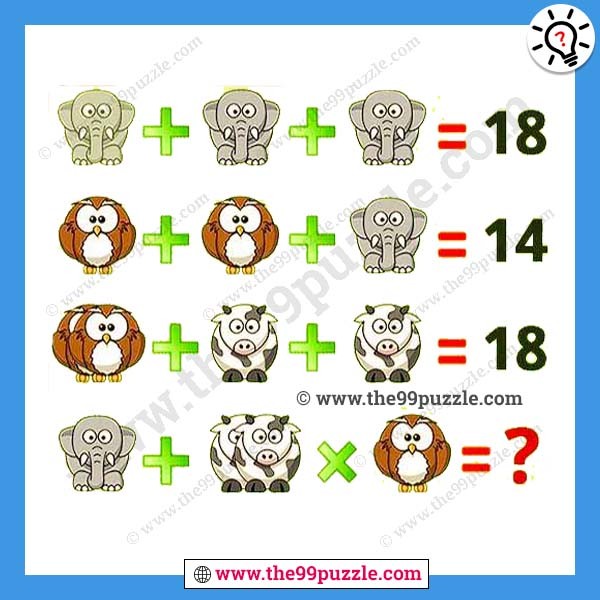 Mathematics equations picture puzzles for genius with answers