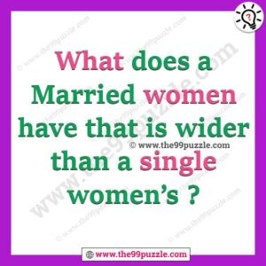 What does a Married women have that is wider than a single women's?