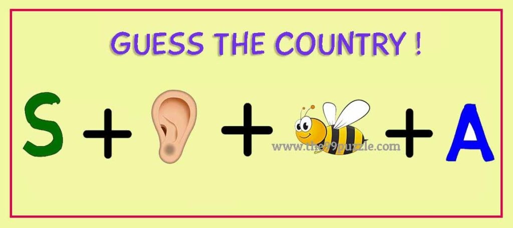 Guess the country name by emoji.