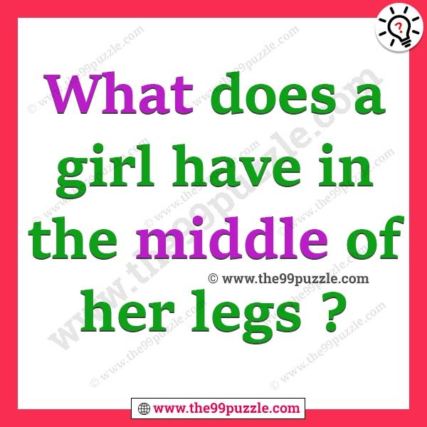 What does a girl have in the middle of her legs?