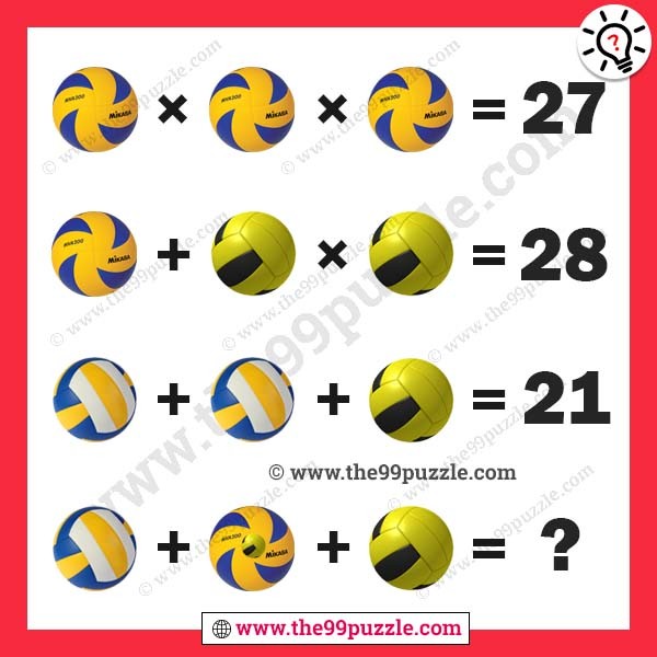 Ball picture math puzzle for genius