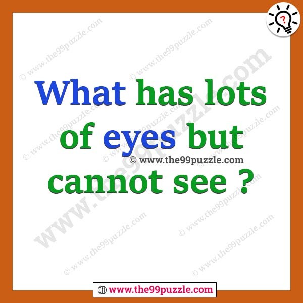 What has lots of eyes but cannot see?