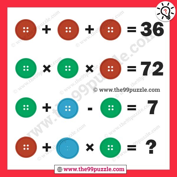 Shirt button math picture equation with answer