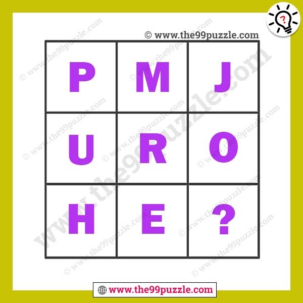 Easy letter puzzle with answer for students