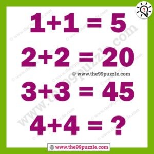 Mathematics puzzle brain teaser with answer