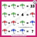 Umbrella picture math equation with answer – Puzz220