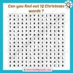 Can you find out 12 Christmas words puzzles? – Puzz248