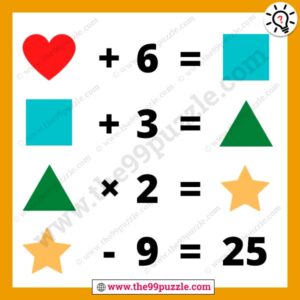 Find out each shape value with answer