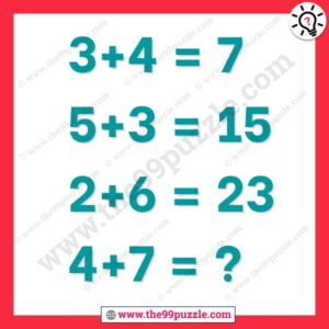 Mathematical riddle of logic question with answer