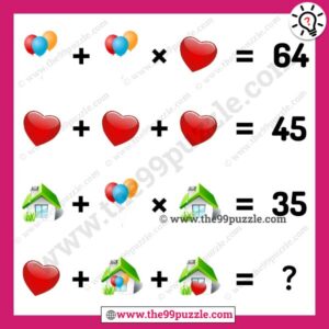 Balloon, love, home picture math equation