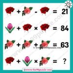 Flower picture tricky math equation with answer – Puzz279