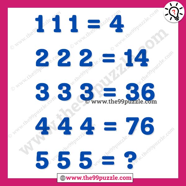 Reasoning mathematics puzzle with answer