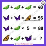 Butterfly picture puzzle with answer for teens – Puzz285