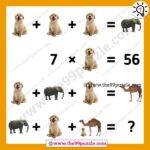 Dog picture puzzle math tricks with answer – Puzz292