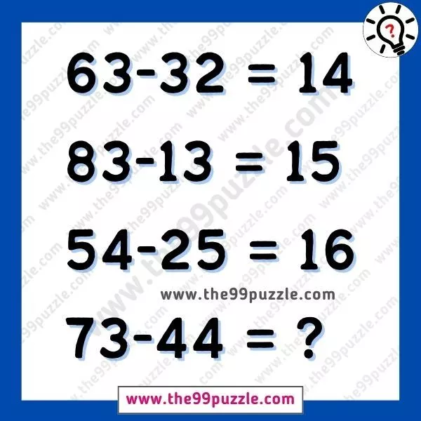 Quick math test for intelligent students with answer the 99 puzzle