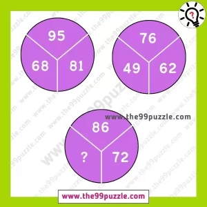 Logical mathematics of circle puzzle with answer