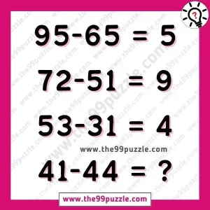 Reasoning math tricks puzzle with solution
