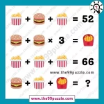 Popcorn, Burger, French fries picture puzzle trick for teens – Puzz334