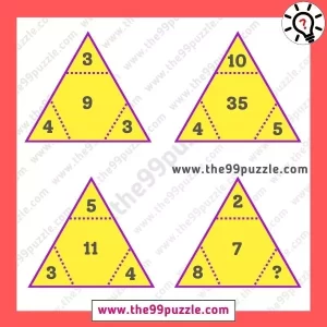 Triangle logical math puzzle: Can you replace the question mark?
