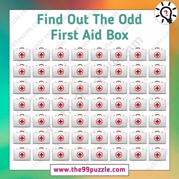 Observational Puzzle: Can you spot the odd first-aid box in 4 seconds?