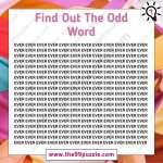 Spot The Odd Word: Can you find the odd word in 11 seconds? – Puzz418