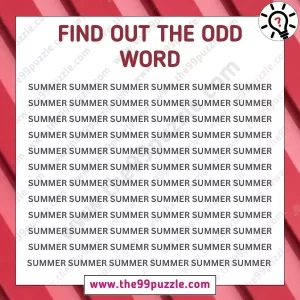 Brain Teaser with Visual Test: Can you find the odd word in this picture puzzle within 7 seconds? – Puzz420