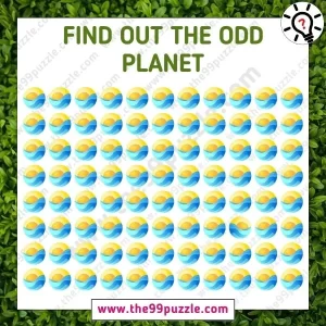 Brain Teaser Visual Puzzle: Can you find out the odd planet in 9 seconds?