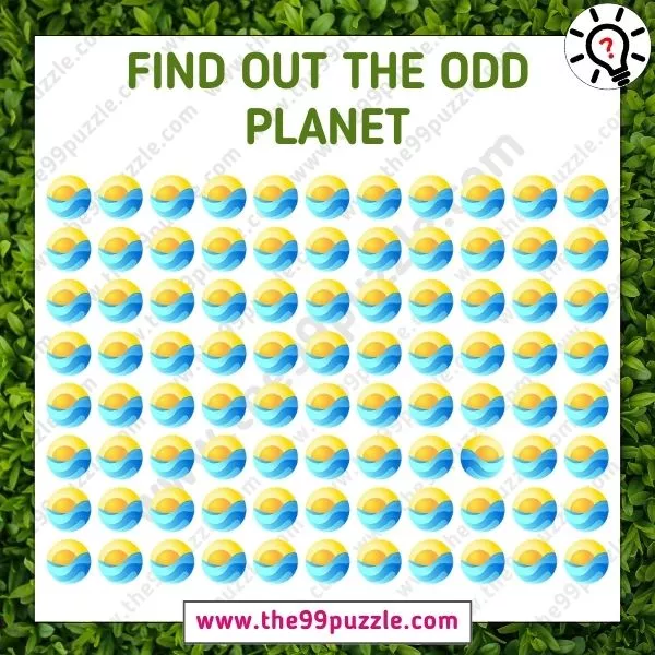 Brain Teaser Visual Puzzle: Can you find out the odd planet in 9 seconds?
