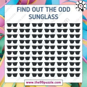 Observational Skills Test: Spot the odd Sunglass in 11 seconds – Puzz424