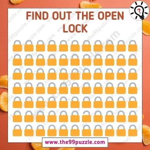 Visual Puzzle IQ Test: Can you find out the open lock in 5 seconds?