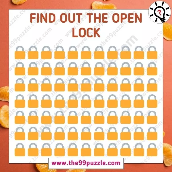 Visual Puzzle IQ Test: Can you find out the open lock in 5 seconds?