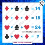 Picture Puzzle Equation: Can you solve the playing card puzzle equation in 15 seconds? – Puzz444