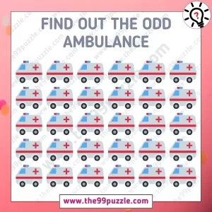 Optical Illusion Test: Use your super detective skills to find the odd Ambulance in 9 seconds! – Puzz454
