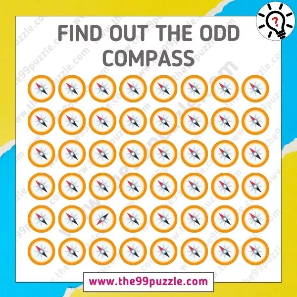 Optical Illusion IQ Test: Only 1% sharpest minds can find the odd compass in 12 seconds!