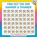 Optical Illusion IQ Challenge: You have eagle eyes if you can find the odd hammer & spanner in 9 seconds! – Puzz464