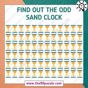 Odd One Out Test: Check your IQ level by finding an odd sand clock in 8 seconds!