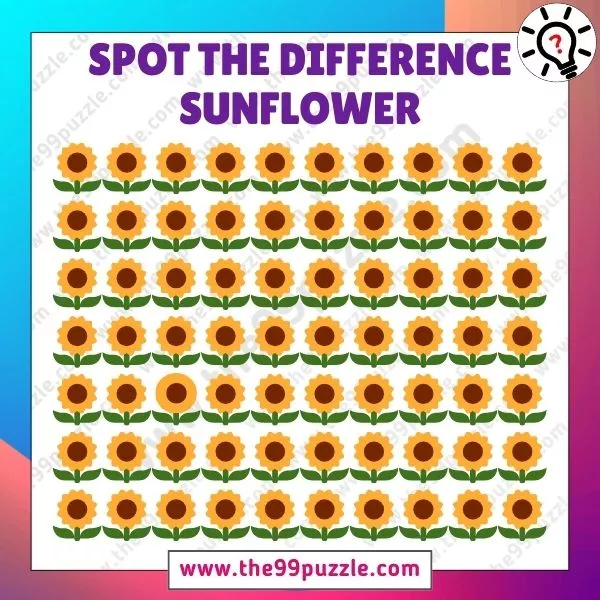 Optical Illusion IQ Test: Only 1% highly observational skills can find the odd sunflower in 5 seconds!