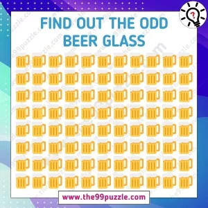 Optical Illusion Eye Test: Find out the odd beer glass in 9 seconds – Puzz483